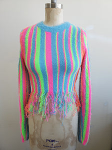 Rainbow crop sweater