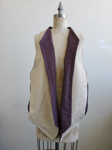 Unisex Lamb skin leather 2 tone vest