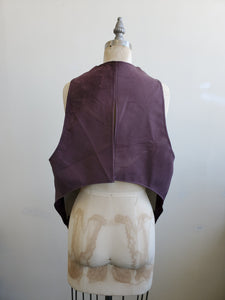 Unisex Lamb skin leather 2 tone vest