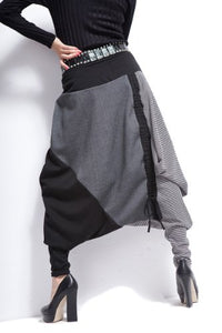 Baggy Harem Drawstring Adjustable Length Pants One size