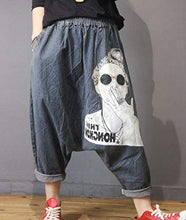 Load image into Gallery viewer, Denim Drop Crotch Cropped Pants